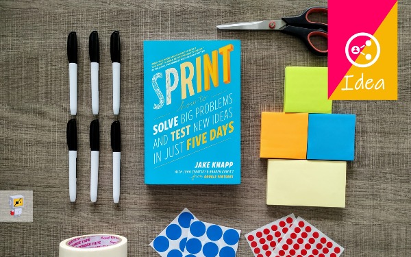 Design Sprint - pięciodniowy proces rozwiązywania problemów - zdjęcie książki.