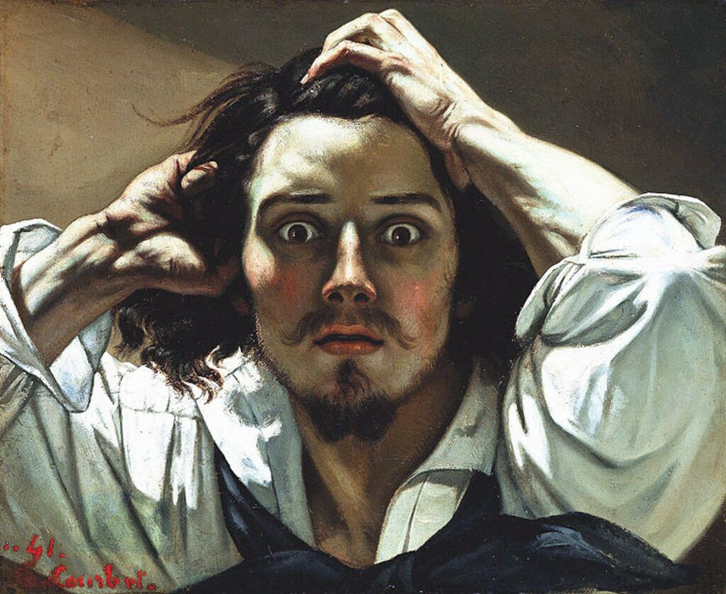 Kreatywność człowieka. Gustave Courbet, Zdesperowany mężczyzna (autoportret malarza), 1844. 